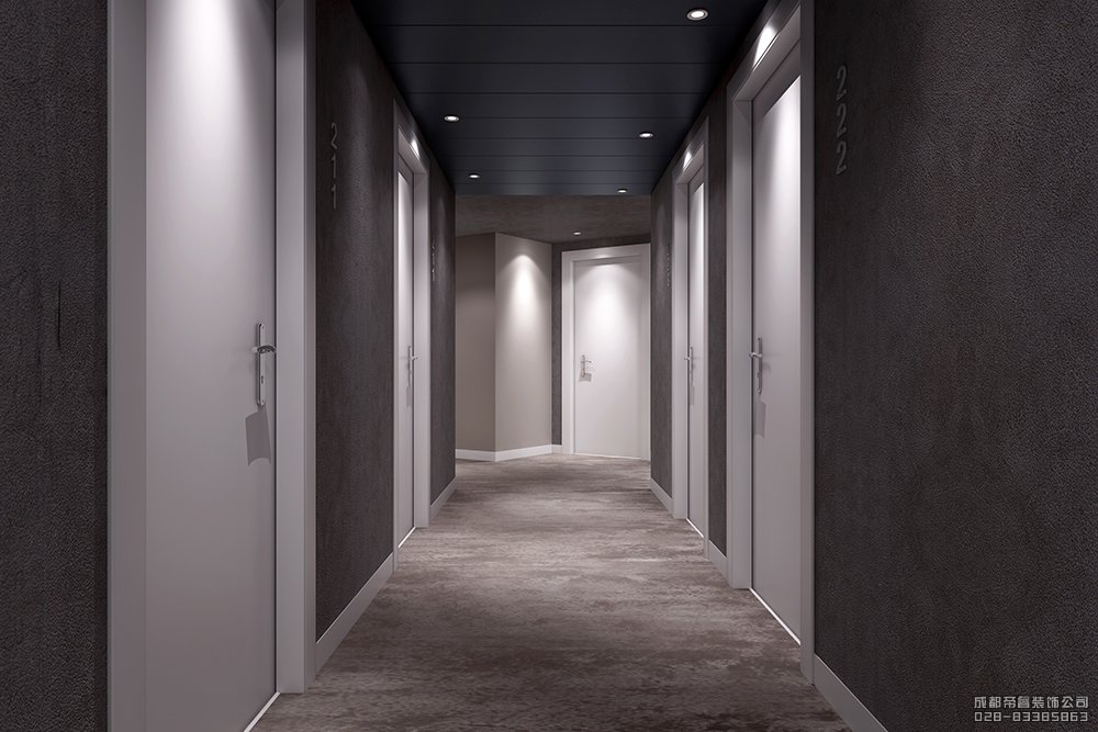 北歐風(fēng)酒店走廊設(shè)計效果圖